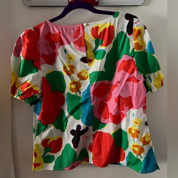 J. Crew scoop neck floral top - Picture 3 of 5